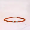 Pulseira Nanhong com Múltiplos Círculos para Mulheres, Contas de Jade Natural de Alta Qualidade, Pulseira de Ágata Vermelha, Coral e Pequenas Contas de Arroz