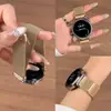 Adecuado para series Huawei y Samsung correa de malla milanesa universal de cabeza convexa 20 mm/22 mm con cierre magnético correa tejida