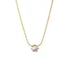 Elegante y Versátil Collar con Colgante de Zirconia de Seis Garras para Mujer Diseño de Nicho de Alta Gama Cadena Fresca para Clavícula Venta al por Mayor Transfronterizo