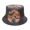 Sombrero de Pescador Estilo Nuevo 2026 Transfronterizo Amazon Temu Sombrero para el Sol con Diseños de Calavera y Calabaza para Halloween