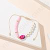 Estilo bohemio color cerámica suave acrílico letra pulsera moda femenina viaje conmemorativo pulsera regalo fabricantes