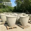 Vaso de cimento durável para exterior, de alta resistência e leve, que não racha sob exposição ao vento e ao sol, adequado para paisagismo de jardim.