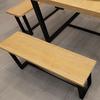 Mesa de comedor moderna y sencilla de madera maciza para restaurante familiar, mesa de comedor de cuatro plazas, combinación de mesa y silla de comedor con cuerdas y olla caliente