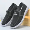 Novos Sapatos de Lona Masculinos de Primavera, Slip-On, Sapatos Casuais Esportivos Confortáveis de Algodão Puro, Sapatos de Trabalho Masculinos