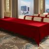 Mantel Rojo para Mesa de Conferencias, Lujo Accesible y Mantel Rectangular de Gama Alta Impermeable y Resistente a Manchas, Cubierta de Mesa para Stand de Hotel, Puesto de Boda