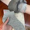 Calcetines Calcetines Cortos de Mujer Primavera y Verano Algodón Puro a Prueba de Olores Tubo Medio Primavera y Verano Delgados Calcetines de Barco para Niña Zhuji Transpirables Bordados