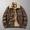 Chaqueta de Primavera y Otoño para Hombre de AliExpress Chaqueta Fina de Ante para Hombre Estilo Retro Hong Kong Ropa de Trabajo Solapa Superior para Cabello