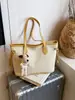 Moda Verano 2025 Moda Estilo Coreano Bolso Rayado Nuevo Bolso de Hombro Simple Popular Bolso Tote para Mujer