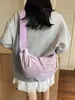 Bolsa Transversal para Mulheres, Nova Bolsa Bolinho de Grande Capacidade, Leve, Simples, Fashion, Bolsa de Ombro Casual para o Dia a Dia, Bolsa de Tecido Tendência para Meninas