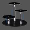 Escada de decoração de bolo transparente de acrílico transfronteiriço com suporte de diamante para exibição de joias