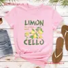 Camiseta Vintage de Limão LaDolceVita Transfronteiriça, Camisa com Design Criativo de Limão, Camiseta Italiana para o Verão