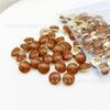 Cuentas craqueladas de color de 10 mm hebilla metálica para coser a mano camisa de mujer falda suéter botones decorativos