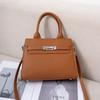 Bolso de Mujer Transfronterizo, Bolso de Mano Versátil de Cuero Genuino, Nuevo Bolso Kelly de Piel de Vaca de Primera Capa Togo, Bolso Cruzado Casual 6648
