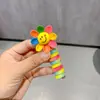 Diadema de Cuerda de Teléfono Rizada de Arcoíris para Niños, Lindo Dibujo Animado, Goma Elástica de Colores, Nuevo Paquete de Cabello Trenzado, Diadema de Alta Elasticidad