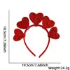 Diadema Día de San Valentín Chino Creativa Propuesta de Boda Disfraz Decoración de Corazón Tocado Romántico Diadema de Corazón de Melocotón Hebilla para el Cabello