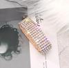 Pulseras Versátiles de Diamantes Completos Europeas y Americanas para Mujer, Pulseras de Moda de Estilo Cool, Pulseras Elásticas Simples y Versátiles de Estilo Coreano