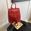 Bolso Estilo Perezoso para Mujer Verano 2025 Nuevo Cuero Suave Moda Casual Simple Mochila para Viajar Mochila para Estudiante