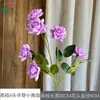 Rosas Pequenas de Canto 6 Cabeças Tecidas à Mão com Galhos Altos, Rosas Pequenas Revestidas, Flores Artificiais para Guia de Caminho de Palco de Hotel, Flores de Seda Decorativas para Salão de Banquete de Casamento