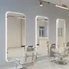 Estación de espejo para salón de peluquería, moderna, adelgazante, embellecedora, pantalla táctil LED de pared, especializada para salones de peluquería