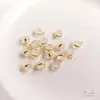 Oro Blanco de 14 Quilates que Conserva el Color con Anillo Abierto Tapones de Silicona Transparente Tornillos para Oreja Accesorios para Orejas DIY