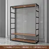 Perchero Abierto para Ropa, Perchero de Metal de Pie para Dormitorio, Combinación de Armario para Casa de Alquiler, Armario Sencillo para Habitación