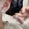 Pendientes de borla con diamantes, estilo chica hot dulce y genial, versátiles para ir al trabajo, pendientes elegantes y lujosos de alta gama.