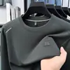 Sudadera popular para hombre de transmisión en vivo, nueva sudadera casual para hombre de otoño, camiseta de manga larga gruesa de cuello redondo para negocios casual