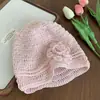 Sombrero artístico vintage, gorro de punto, turbante fino calado, estilo étnico, sombrero de punto de ganchillo con purpurina fina floral para mujer de primavera-verano