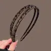 Pinza y diadema para el cabello retro con estampado de leopardo estilo francés para mujer, nuevo modelo 2026, accesorio simple para el cabello de borde estrecho, diadema para lavarse la cara