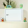 Novo Armário de Ferro para Mesa com Fechadura Caixa Pequena Antifurto Escritório Mesa de Casa Caixa de Senha Armário de Armazenamento Armário de Ferro