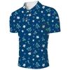 Nova Camisa Polo Masculina Digital Estampada de Manga Curta para o Verão de 2026 com Mangas Meias Tendência