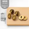 Cerradura de Puerta Interior Retro Estilo Americano, Tipo Universal para el Hogar, Cerradura Dividida de Forma Ovalada, Manija de Puerta de Dormitorio Magnética Silenciosa Simple
