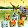 Dd197 Animales de la Jungla Bosque Tigre León Jirafa Elefante Cebra Mono Estéreo Forma Especial Bolso Caja de Papel