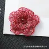 Parche de Tela de Malla Multicapa con Flor de Pedrería Accesorios Bordado 3D Hecho a Mano Flor para Zapatos Sombreros Vestidos de Boda Vestidos de Noche Flores Decorativas DIY