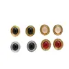 Pendientes de Ágata Roja Europeos y Americanos, Aretes de Botón, Agujas de Plata 925, Estilo de Nicho, Lujo Clásico, Sensación de Alta Gama, Nuevo Estilo de Moda Primavera y Verano