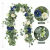 Enredadera de Flores Artificiales de Eucalipto Transfronteriza, Enredadera de Hojas de Eucalipto Falsas, Vegetación para Bodas, Adornos Decorativos Retorcidos, Enredadera Artificial