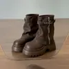 Botas Chelsea Grossas Estilo Britânico Retrô Femininas Estilo 2026 Tendência Outono Novo Versátil Aumentadoras de Altura Botas Curtas