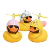 Pato Rompevientos para Coche, Patito Amarillo para Bicicleta, Adorno Montado en Coche, Hélice de Libélula de Bambú, Pato para Casco para Uso en Coche