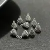 7 Furos 9*14,7mm Prata do Tibete Estilo Indiano Liga Metálica Capa de Pingente Vazada com Franja Prata Imitação Vintage Acessórios para Joias DIY