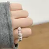 Estilo Coreano 2026 Nuevo Más Vendido Moda Temperamento Estilo Fresco Anillo de Espiral Plata Crema Anillo Abierto Personalidad de Nicho Mujeres