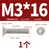 Tornillos de Acero Inoxidable 304 Cabeza Plana Avellanada con Cabeza Torx y Columna Tornillos Antirrobo M2 M2.5 M3 M4 M5 M6 M8 M10Mm