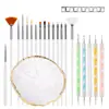 Conjunto de Pincéis para Nail Art Amazon Transfronteiriço, Caneta de Silicone para Desenho de Flores e Linhas de Fototerapia, Caneta Pontilhada, Conjunto Combinado de Canetas de Cristal