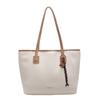 Bolsa Grande de Ombro Único para Axila Trabalho Yuezi Feminina 2025 Nova Bolsa Tote de PU para o Dia a Dia com Zíper Grande Capacidade Bolsa de Mão