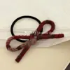Novo Estilo Laço de Lã Inspirado na Chanel para Cabelo, Elástico de Cabelo Versátil e Elegante para Rabo de Cavalo, Alta Elasticidade, Borracha Durável