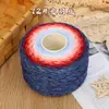 Fio de algodão mercerizado degradê em formato de bolo, fio de oito cabos tecelado à mão, multicolorido, não forma bolinhas, respirável para manta e xale