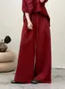 Pantalones de Gasa de Doble Capa Pierna Ancha 2026 Verano Nuevo Estilo Cintura Elástica Color Sólido Talla Grande Rectos Casuales para Mujer 6202