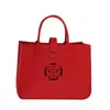 Bolsa Tote de Feltro com Personagem de Felicidade para Casamento Personalização Caractere Fu Lembrancinha de Festa Bolsa de Armazenamento Bolsa de Compras de Feltro com LOGOTIPO Imprimível