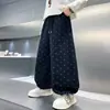 Calça Infantil 2026 Nova Estilosa Esportiva Casual Primavera Outono Calça Wide Leg Para Meninos Grandes Roupa de Outono Calça de Moletom