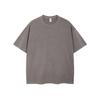 Roupas Masculinas 2026 Primavera/Verão Pesada 250g Lavada Vintage Camiseta Solta Cor Sólida Unissex Tendência Marca Camiseta Manga Curta Masculina