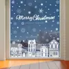 Decoraciones Navideñas Transfronterizas Reno Copo de Nieve Pegatinas Estáticas Creativas Trineo Luna Casa de Nieve Pegatinas Navideñas Mayoreo